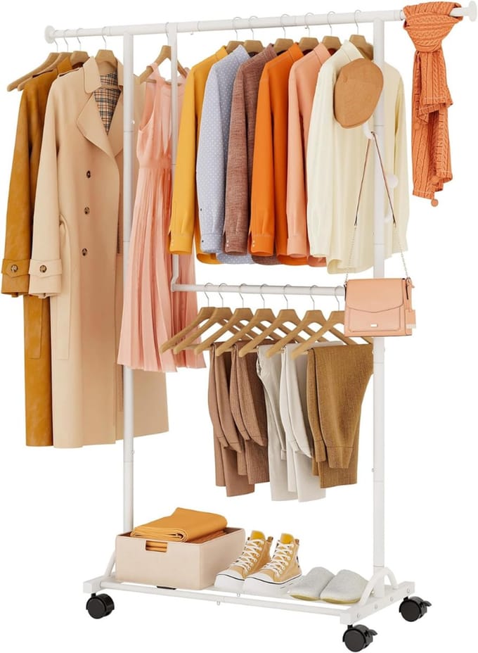 Kledingrek Op Wieltjes - Dressboy - Kledingstang