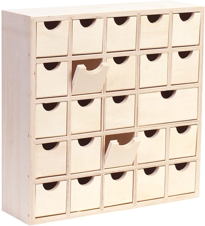 Adventskalender viekant 24x24x7cm - Artemio