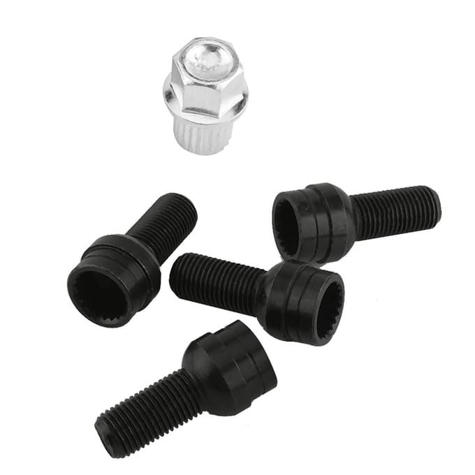 4+1 Wielbouten & Slotmoer Set met Sleutel voor Golf4 MK4 B5 1998?2005 8D0601139F