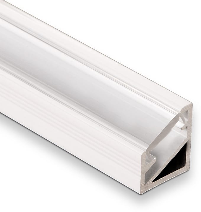 5 x LED Hoekprofiel-66 wit / klaar 2m voor LED strips