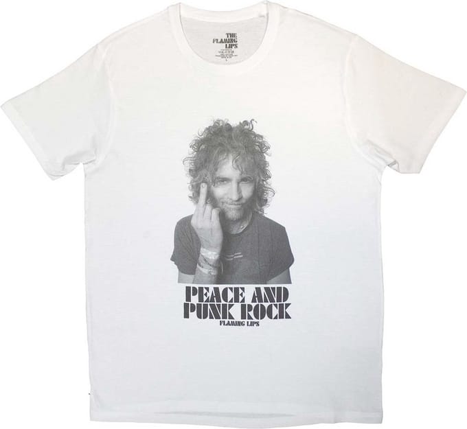 The Flaming Lips - Peace And Punk Heren T-shirt - M - Wit