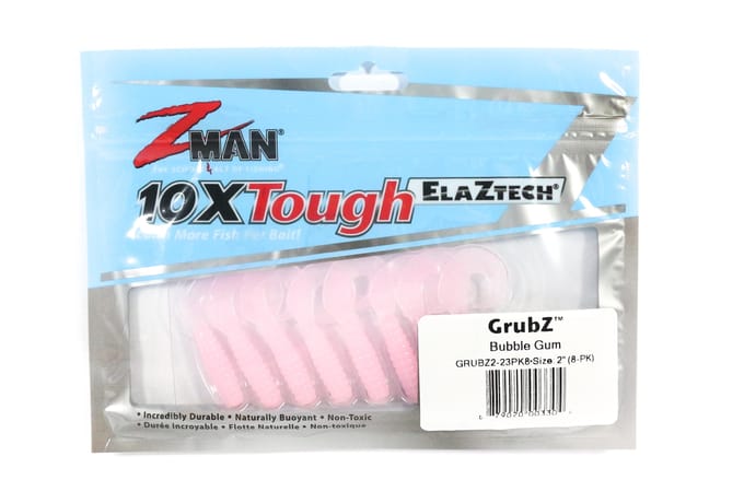 Leurre souple Zman GrubZ 2 pouces 8/paquet Bubblegum (3304)