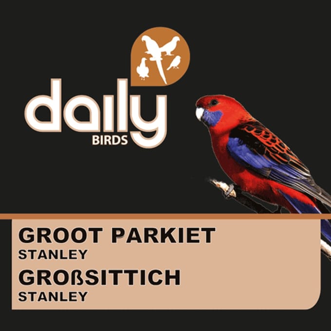 GROOT PARKIET STANLEY-4KG-ZONNEPITTEN-ROSELLA-VALKPARKIET-MUISPARKIET
