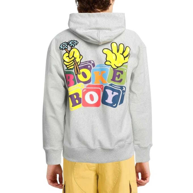 Kenzo gekleurde bloklogo grijze hoodie