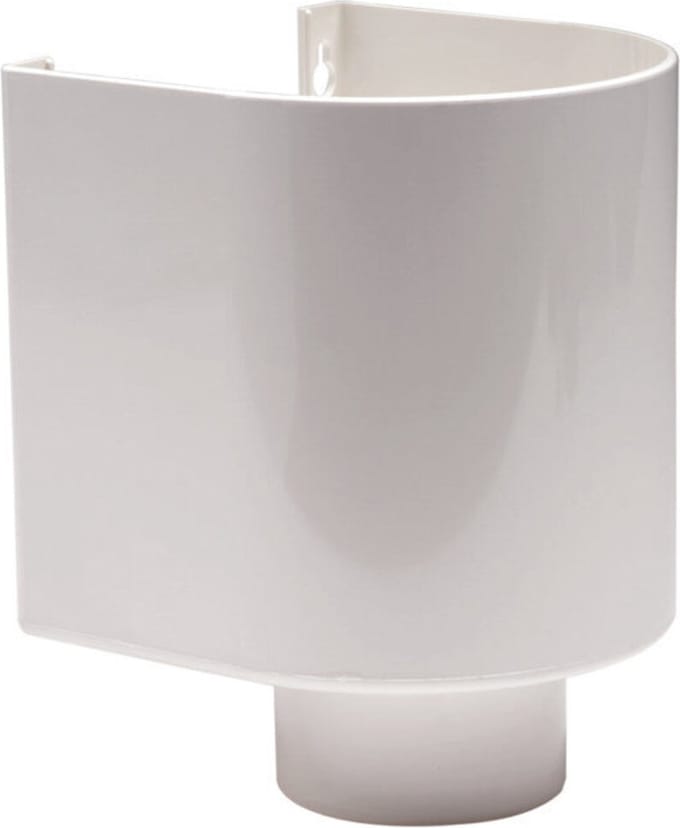 Dyka pvc vergaarbak 80mm wit