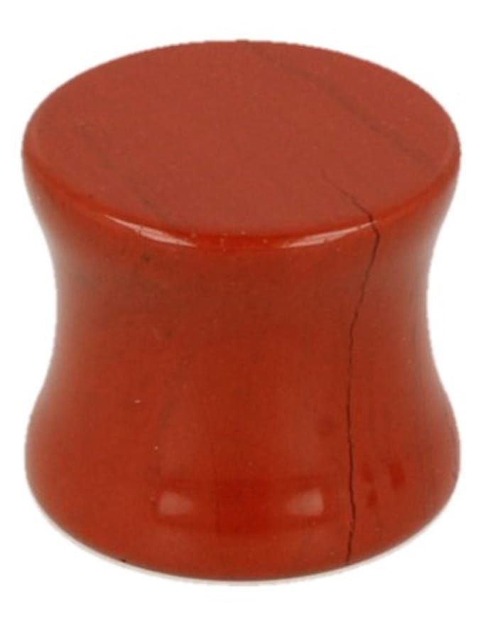 Plug oorpiercing 12 mm Jaspis rood