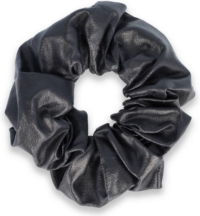 Scrunchie kraagjeskopen.nl - Grijsblauw Lederlook - 1 stuk - froezel