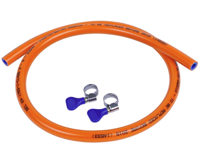 Gimeg HD Gasslang pvc - 2 slangklemmen - 1,5 m