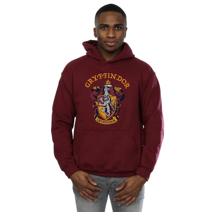 Harry Potter Heren Gryffindor Crest Hoodie (Bourgondië)