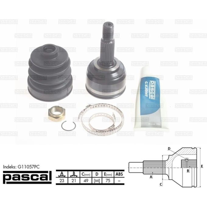 Homokineet reparatie set, aandrijfas PASCAL G11057PC