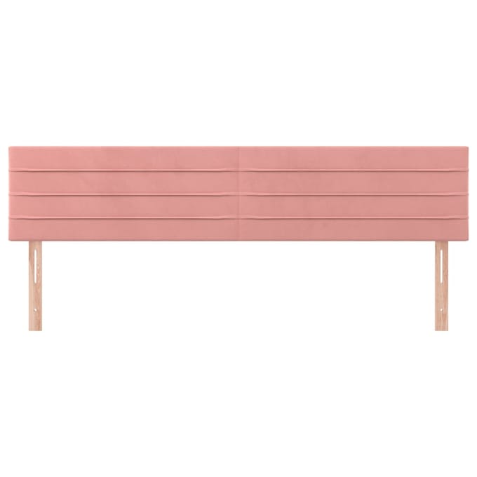 vidaXL - Hoofdborden - 200x5x78/88 - cm - fluweel - roze