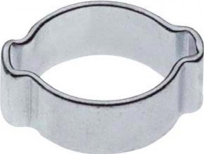 2-oor slangklemmen 4mm RVS