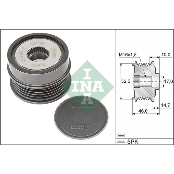 Schaeffler Ina Generator vrijloop INA 535 0372 10