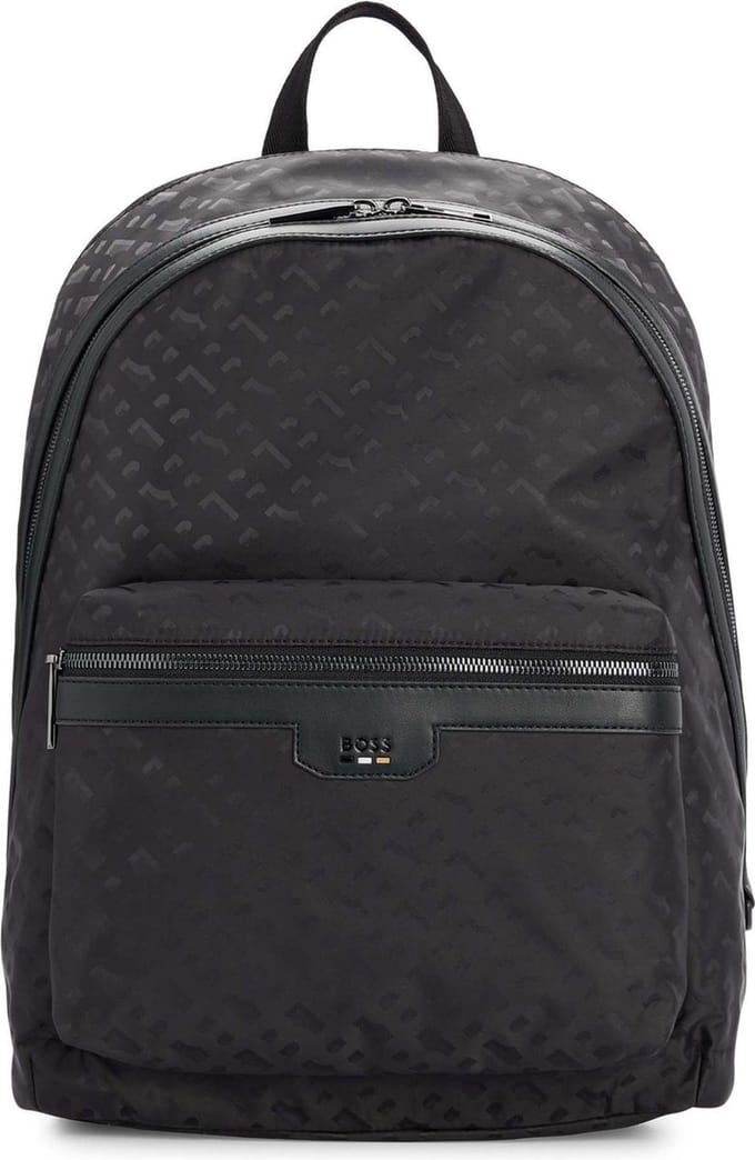 BOSS laptop rugzak rugzak Trystan Backpack Black zwart