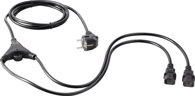 Sygonix SY-5178378 Apparaat (koud) Y-kabel Zwart 2 m