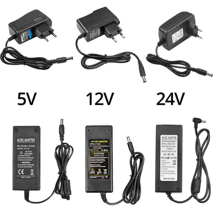 AC DC Stroomadapter Spanningsomvormer Transformator 220V 110V naar 12V 24V 1A 2A 3A 5A Voedingstransformatoren Voor Verlichting 24V 2A EU Plug