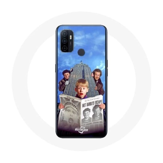Oppo A53 Home Alone hoesje Mam, ik heb het vliegtuig weer gemist
