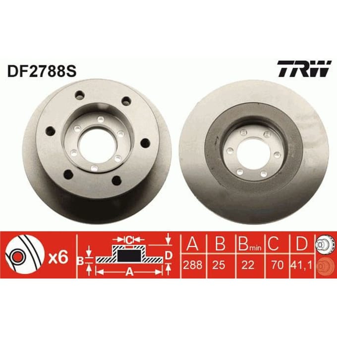 Remschijf TRW DF2788S