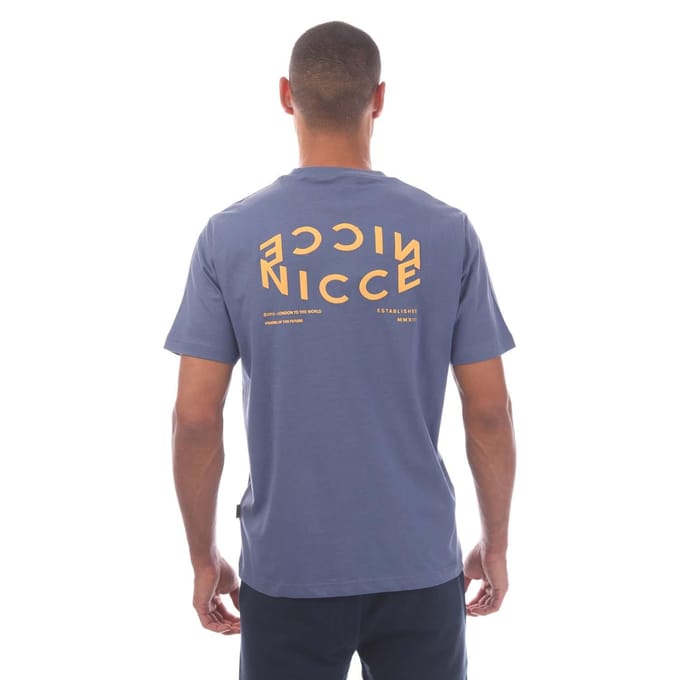 Nicce Heren Tanetta Logo T-Shirt (Blauw)