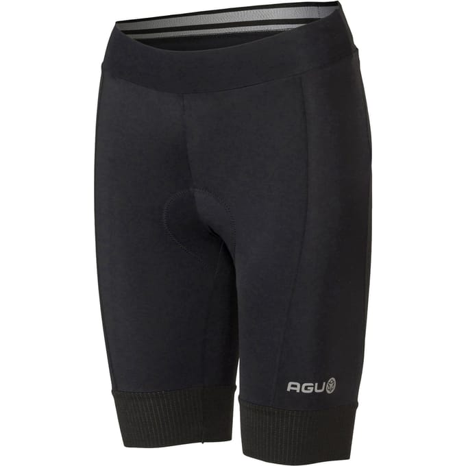 AGU Essential - Fietsbroek - Wielrenbroek - Dames - Core Pad zeem - Reflecterende details - Elastische tailleband - Zwart - XL