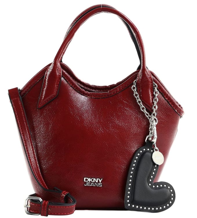 DKNY handtas schoudertas Mari Mini Tote Bag Rhythm Red donkerrood