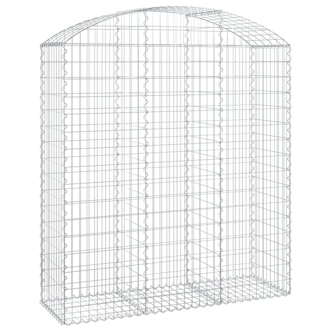 vidaXL - Schanskorf - gewelfd - 150x50x160/180 - cm - gegalvaniseerd - ijzer