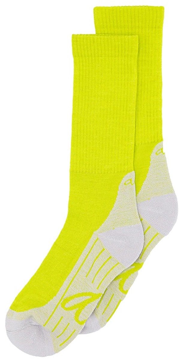 Alfredo Gonzales unisex merino sokken hike plain geel