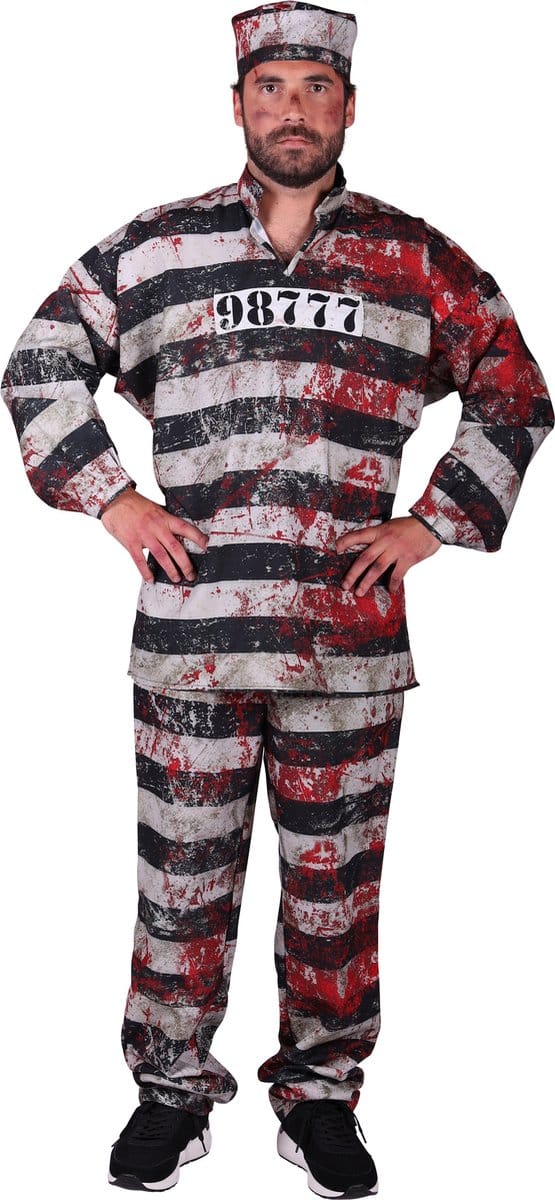 Bloody Prisoner Kostuum Man - Halloween Kostuum - Carnavalskostuum - Maat M/L