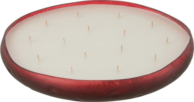J-Line geurkaars M-Chic - Oud & Amber - glas - rood - XL - 35U