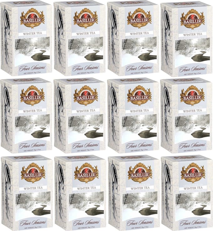 BASILUR Winter Tea - Ceylon zwarte thee met cranberryfruit in zakjes, 25x2g