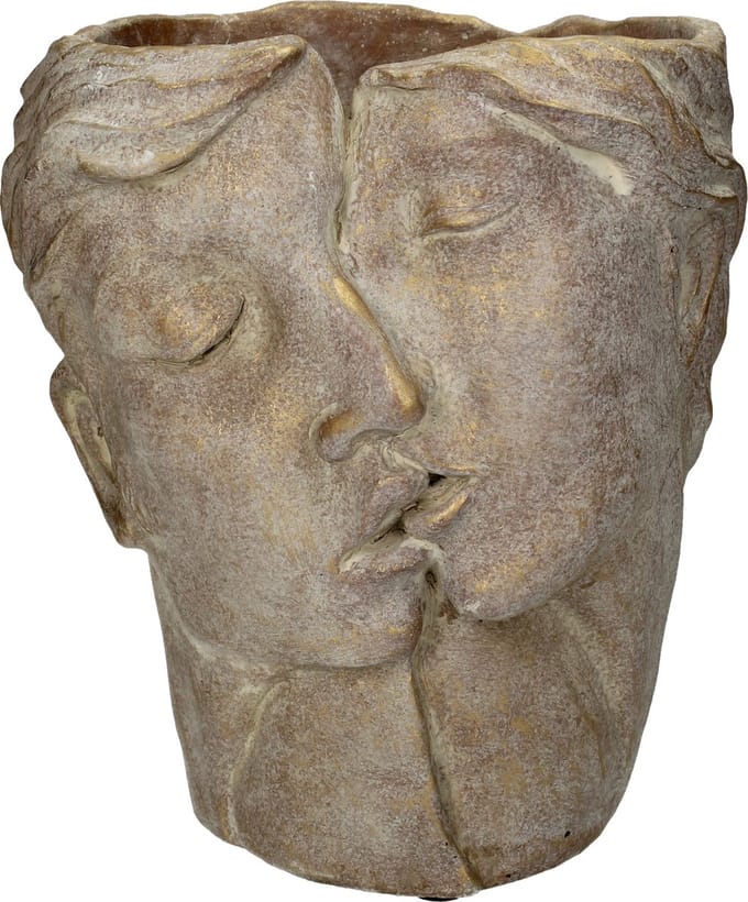 Bloempot HD Living Half Face Gold 16,5 x 19,5 x 22 cm