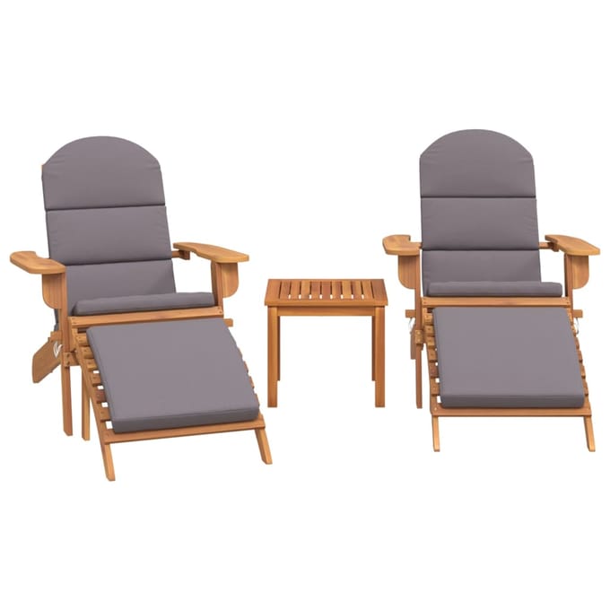 vidaXL - 3-delige - Loungeset - Adirondack - massief - acaciahout