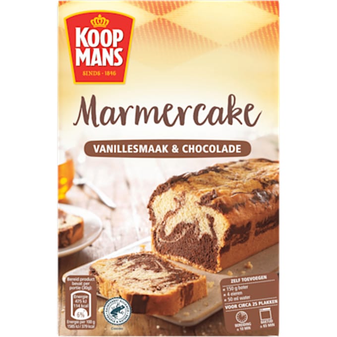 Marmercake choco & vanillesmaak bakmix