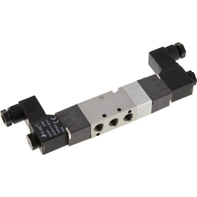 5/3 G1/8'' Middendruk Magneetventiel 12V DC 1.5-8bar/21.0-112psi E.MC