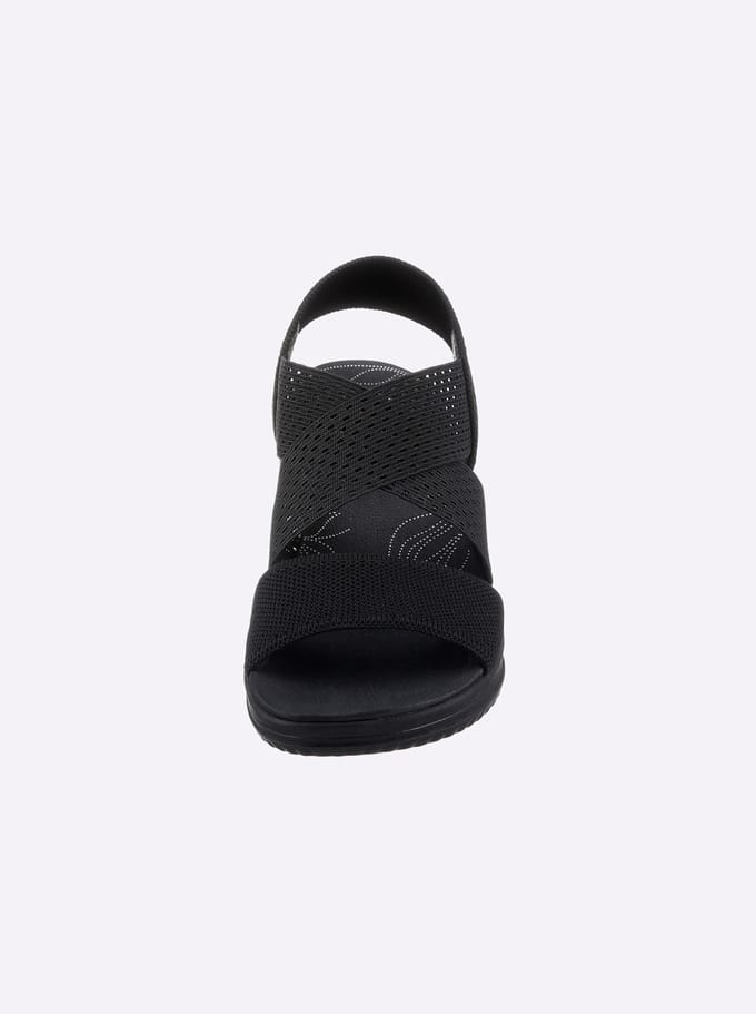 Jana Dames Sandaal - 28768-001 Zwart - Wijdte H - Maat 37