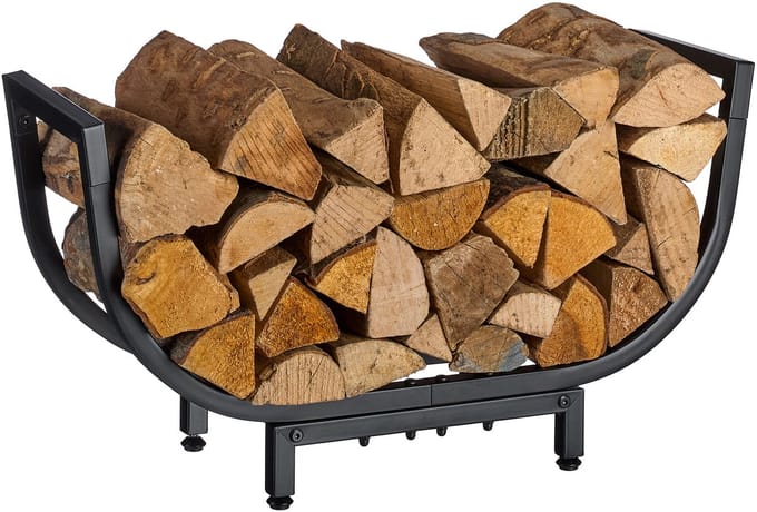 Houtopslag - 35 x 65 x 21 cm - binnen - zwart