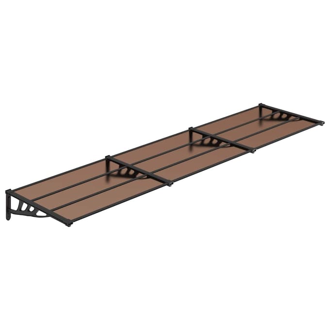 vidaXL - Deurluifel - 358,5x90 - cm - polycarbonaat - zwart