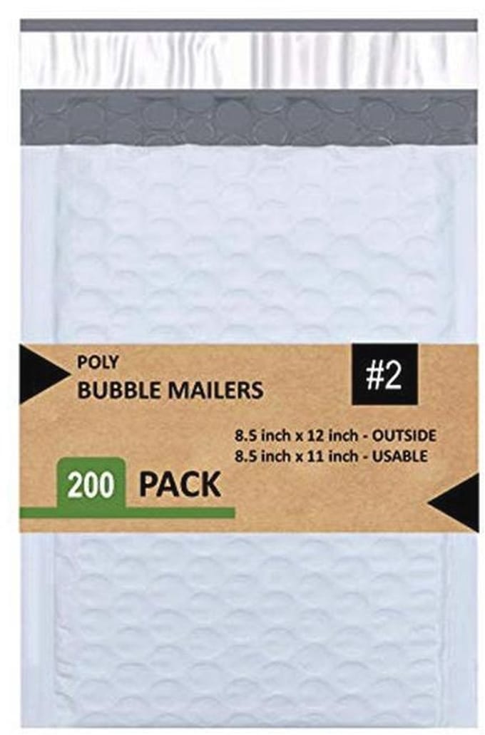 Poly Bubble Mailers 8.5x12 inch - Gewatteerde Enveloppen - Waterdichte Pakket van 200 Stuks
