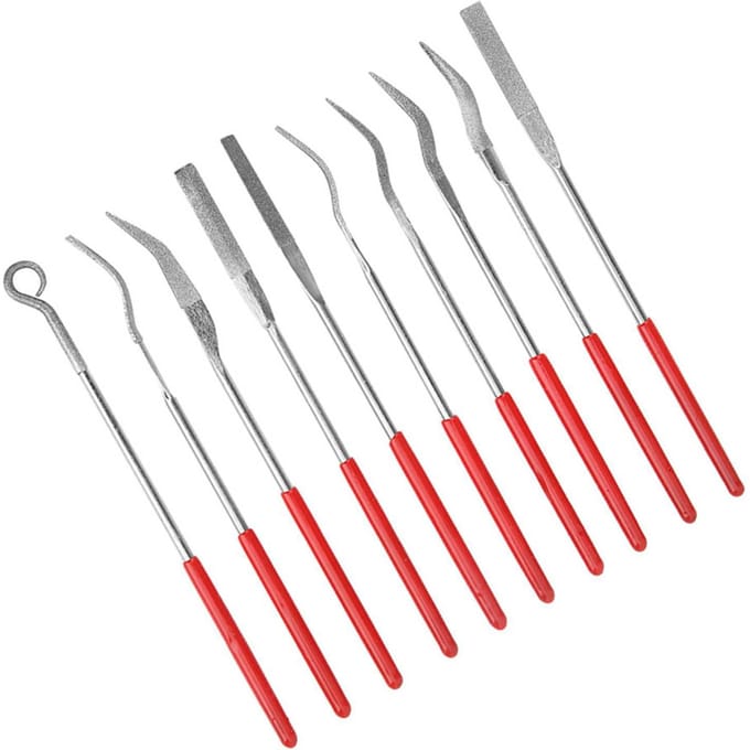 Ensemble de limes diamantées Abrasif commun Forme spéciale Meulage Outils manuels multifonctions gray