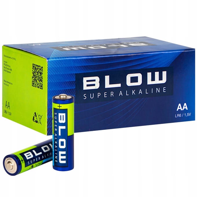 Alkaline AA-batterijen Blow, LR6, spanning 1,5 V, set van 40 stuks