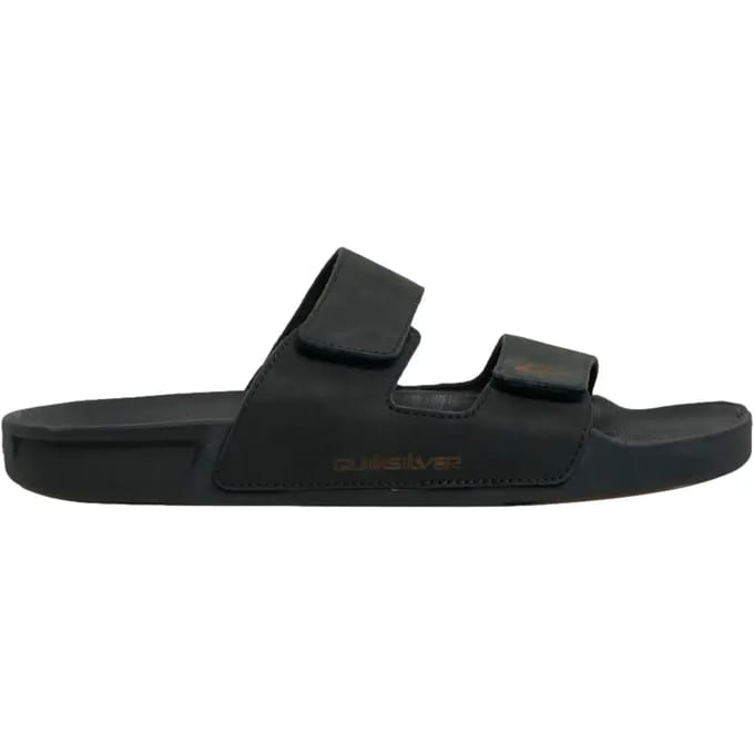 Quiksilver Rivi Leather Slippers Zwart EU 39 Man