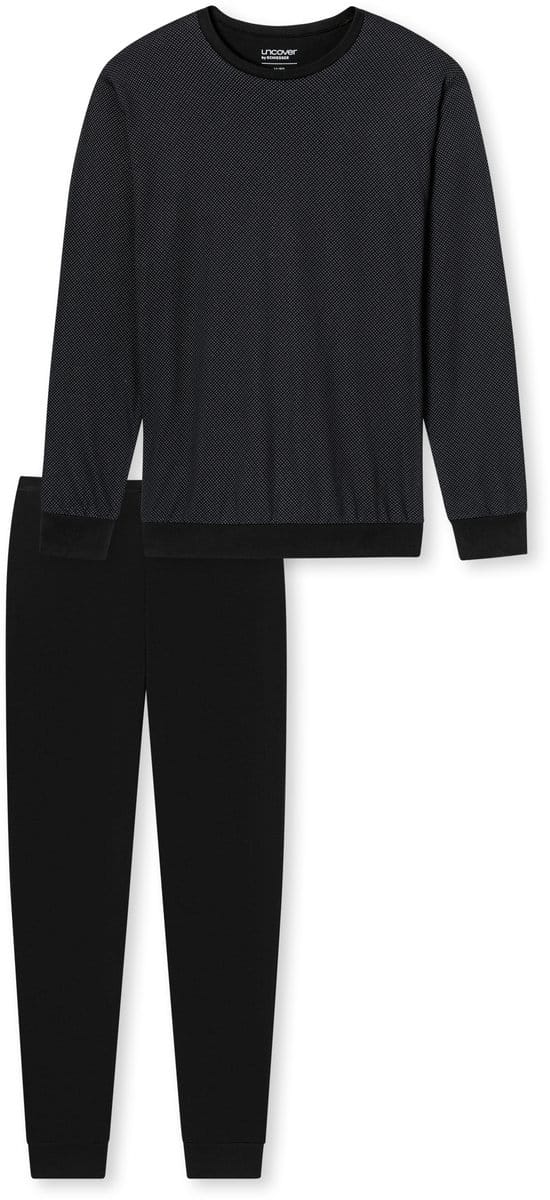 Uncover by Schiesser Lange pyjama - Heren Pyjamaset - zwart