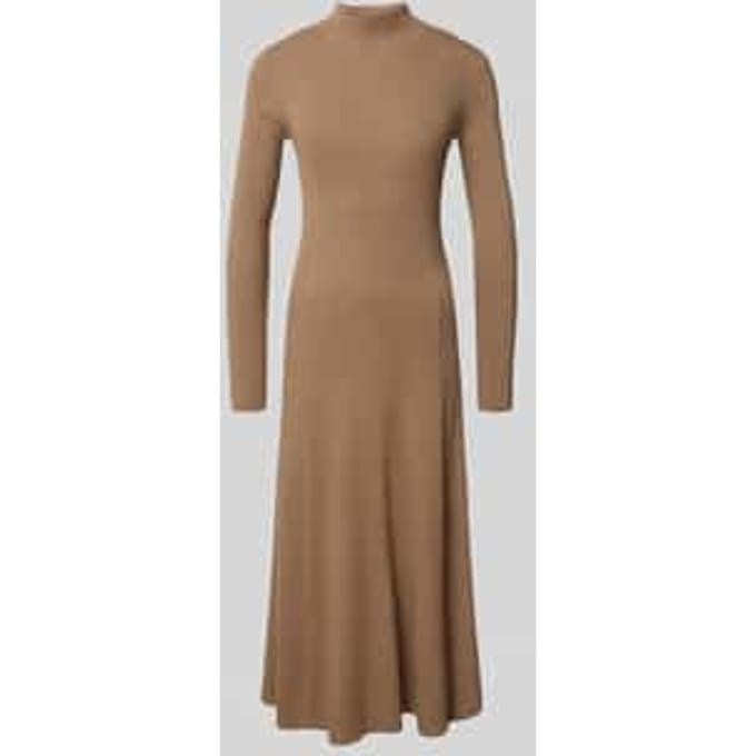 Slim Fit midi-jurk van viscosemix met tricotlook