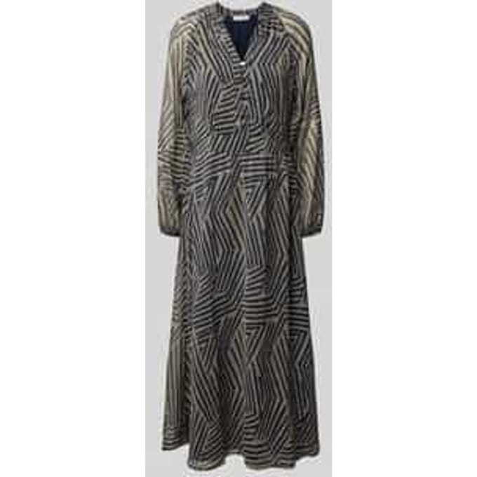 Maxi-jurk met tuniekkraag