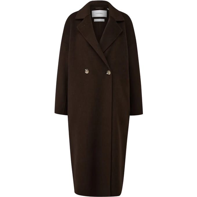 Oversized Dubbellaags Maxi Blazer Jas Van Gemengde Wol Voor Vrouwen COMMA
