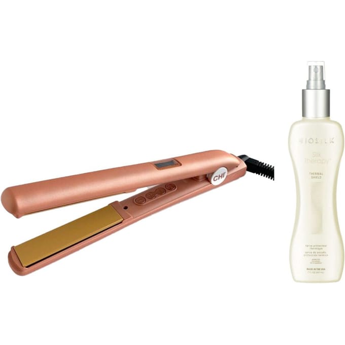 CHI Stijltang G2 Limited Edition Frosé + Biosilk Silk Therapy Thermal Shield 207ml