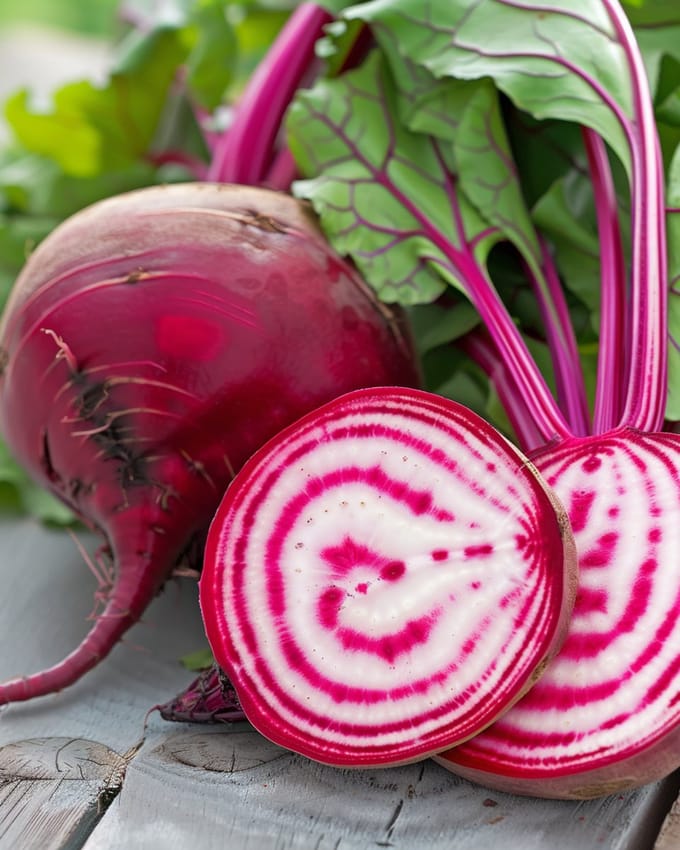 2 sets - Chioggia Biet Zaden Beta Vulgaris Eenjarig Roze Wit Geringd
