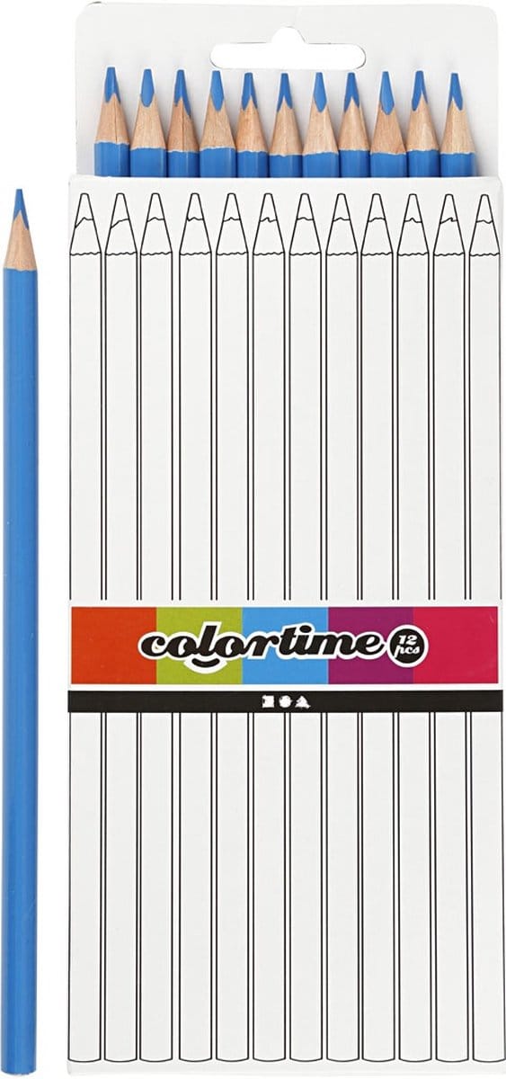 Creativ Company Triangular colored pencils - Lichtblauw 12pcs.