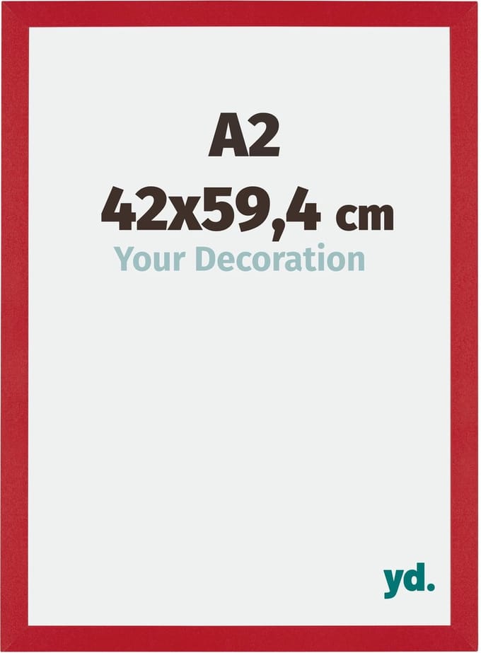 Your Decoration - Fotolijst A2 42x59,4 cm - MDF - Rood - Mura