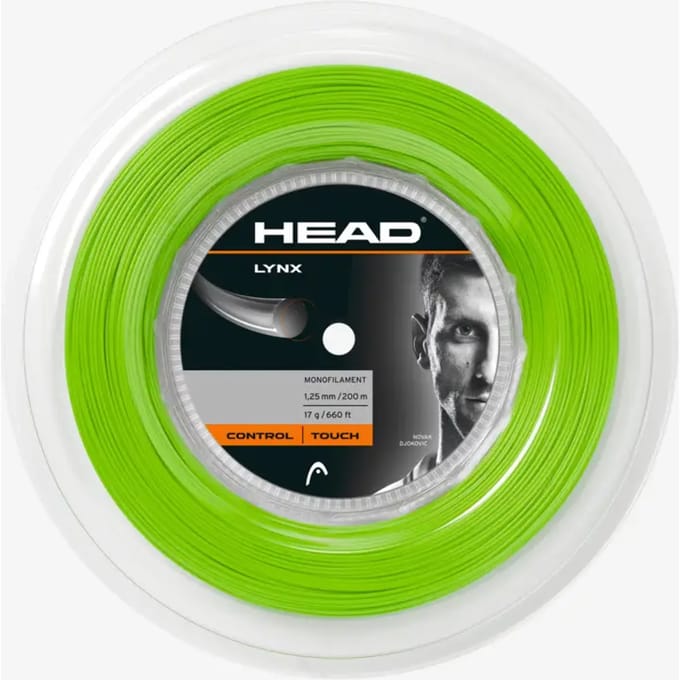 Merkloos Polyester Tennis String - 12m - 1.25mm - Groen